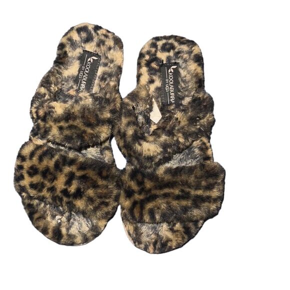 Koolaburra by Ugg Animal Print Fur Sandals Size 5 - Picture 2 of 6